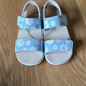 See Kai Run Light Blue Daisy Strap Sandals